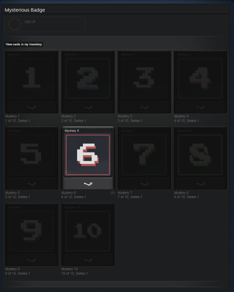 Steam mysterious badge