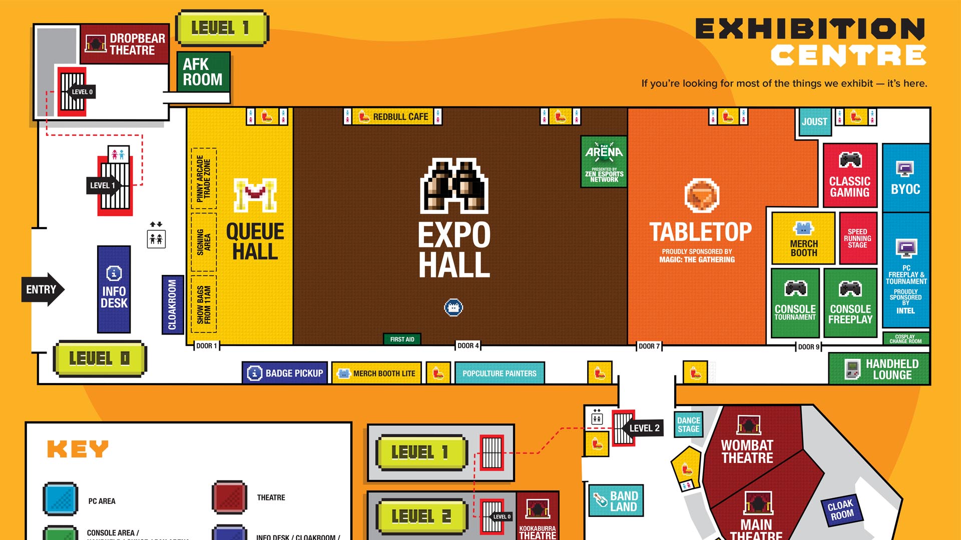 PAX Australia 2016 Map of Expo Hall and Theatre Layout