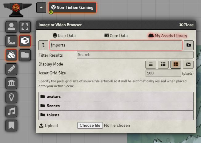 Foundry VTT Tile Browser