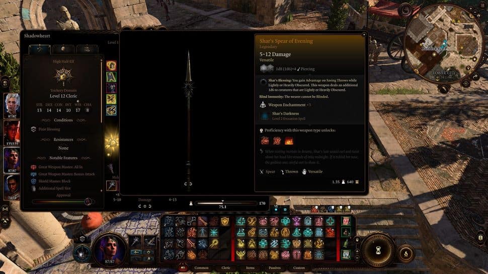 Shar Spear Legendary Item